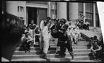 M Club Members Singing on Steps of Lee Hall by Fred A. Blocker