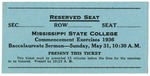 1936 Commencement Ticket
