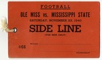 Mississippi State University Sideline Ticket
