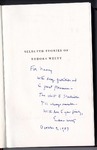 Eudora Welty inscription to Nancy Hargrove, October 9, 1987