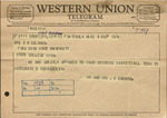 Telegram, from Mr. and Mrs. J. E. Edwards, to President Dean W. Colvard, 1963 by J. E. Edwards and J. E. Edwards