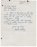 Letter, Donald Kitching, Merigold Mississippis, to Mississippi State University President Dean W. Colvard, March 8, 1963 by Donald Kitching