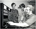 Switchboard, Operators. L to R- Jeanelle Templeton;  Ethel Palmer(?);  Dora Oswalt