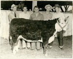 4-H Members with Hereford Bull