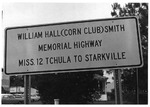 William Hall Smith Memorial Highway Sign
