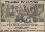 Newspaper Photograph, Welcome to Campus From the Reflector Staff, October 25, 1974