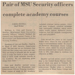 Newspaper Article, Pair of MSU Security Officers Complete Academy Courses, December 3, 1974