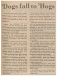 Newspaper Article, 'Dogs Fall to 'Hogs, December 12, 1974