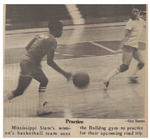Newspaper Photograph, Women's Basketball Practice, January 21, 1975