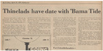 Newspaper Article, Thinclads Have Date with 'Bama Tide, April 25, 1975