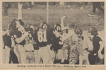 Newspaper Photograph, Bulldogs Celebrate Larry Buie's TD Run, October 2, 1973