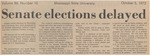 Newspaper Article, Senate Elections Delayed, October 5, 1973 by The Reflector
