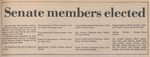 Newspaper Article, Senate Members Elected, October 23, 1973