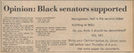 Newspaper Editorial, Opinion: Black Senators Supported, October 26, 1973