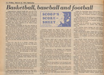 Newspaper Article, Basketball, Baseball, and Football, March 22, 1974