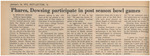 Newspaper Article, Phares, Dowsing Participate in Post Season Bowl Game, January 16, 1973