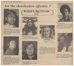 Newspaper Article, Reflector Poll, Are the Cheerleaders Effective, January 23, 1973 by The Reflector