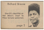 Newspaper photograph, Richard Briscoe, March 30, 1973 by The Reflector