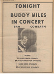 Newspaper Advertisement, Tonight Buddy Miles in Concert, April 17, 1973