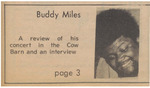 Newspaper Photograph, Buddy Miles, April 27, 1973