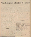 Newspaper Article, Washington Elected Y Prexy, May 5, 1972