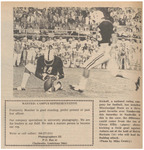 Newspaper Photograph, Melvin Barkum and Glenn Ellis On the Field, September 22, 1972 by Mike Gentry
