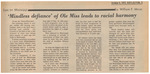 Newspaper Article, Eyes on Mississippi: 'Mindless defiance' of Ole Miss Leads to Racial Harmony, October 6, 1972