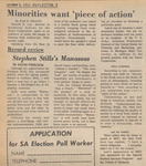 Newspaper Article, Minorities Want 'Piece of Action', October 6, 1972