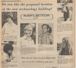 Newspaper Article, Reflector Poll: Do you like the proposed location of the archaeology building?, October 24, 1972