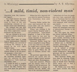 Newspaper Article, In Mississippi: '…A mild, timid, non-violent man', December 5, 1972
