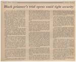 Newspaper Article, Black Prisoner's Trial Opens Amid Tight Security, December 5, 1972
