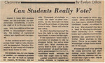 Newspaper Article, Clearview: Can Students Really Vote?, September 21, 1971