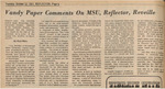 Newspaper Article, Vandy Paper Comments on MSU, Reflector, Reveille, October 12, 1971