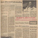 Newspaper Article, Evers Advocates Understanding, October 22, 1971