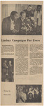 Newspaper Article, Lindsay Campaigns For Evers, October 26, 1971