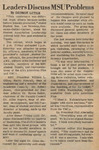 Newspaper Article, Leaders Discuss MSU Problems, November 5, 1971 by George Luter