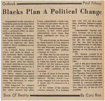 Newspaper Article, Outlook: Blacks Plan a Political Change, November 12, 1971