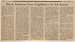 Newspaper Article, Black Viewpoint: Black Students Lose Confidence in Student Association Senate, November 19, 1971