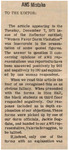 Newspaper Letter to the Editor, Associated Women Studies Mistake, December 10, 1971