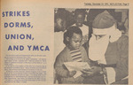 Newspaper Article, Strikes Dorms, Union, and YMCA, December 14, 1971