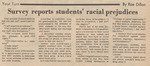 Newspaper Article, Your Turn: Survey Reports Students' Racial Prejudices, February 22, 1972