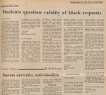 Newspaper Letters to the Editor, Students Question Validity of Black Requests, March 14, 1972