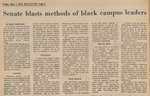 Newspaper Article, Senate Blasts Methods of Black Campus Leaders, April 7, 1972