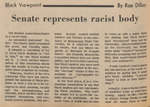 Newspaper Article, Black Viewpoint: Senate Represents Racist Body, April 11, 1972