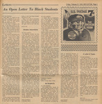 Letters to the Editor, An Open Letter To Black Students, February 27, 1970