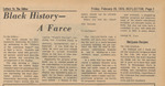 Letters to the Editor, Black History-A Farce, February 20, 1970