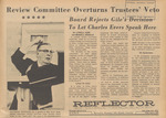 Newspaper Article, Board Rejects Gile's Decision To Let Charles Evers Speak Here, March 3, 1970
