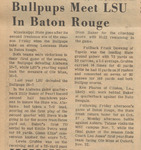 Newspaper Article, Bullpups Meet LSU In Baton Rouge, October 17, 1969
