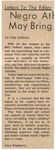 Letter to the Editor, Negro Athletes May Bring Victory, September 24, 1968