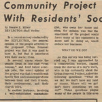 Newspaper Article, Community Project Interferes With Residents' Social Lives, May 14, 1968